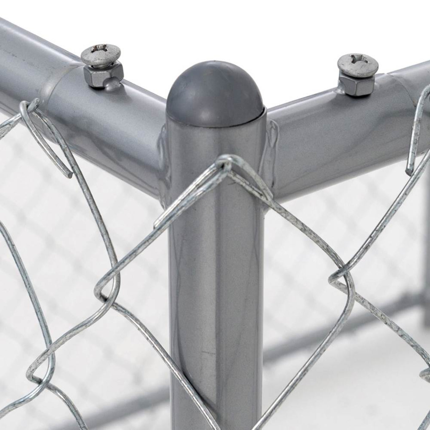Lucky Dog 10 x 5 x 6" Heavy Duty Outdoor Chain Link Dog House Kennel (2 Pack) - 134663