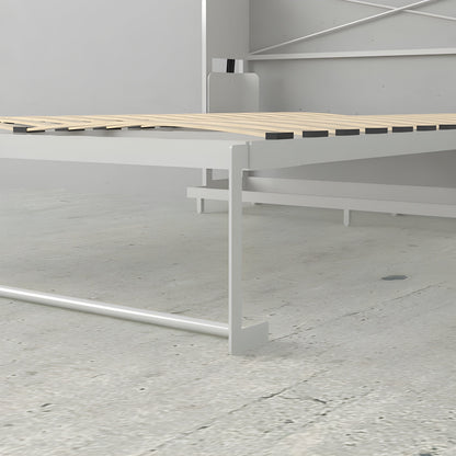 Murphy Bed With Desk, Double Size, White by Leto Muro